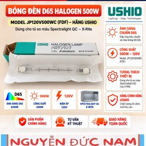 Bóng halogen Ushio FDF JP120V-500WC6 500W 120V cho hệ thống so màu
